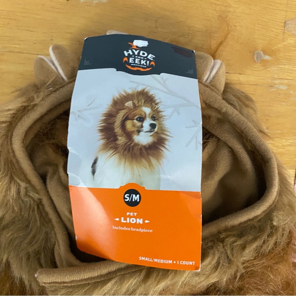 Lion Ruff Headwear Dog Costume Small/Medium